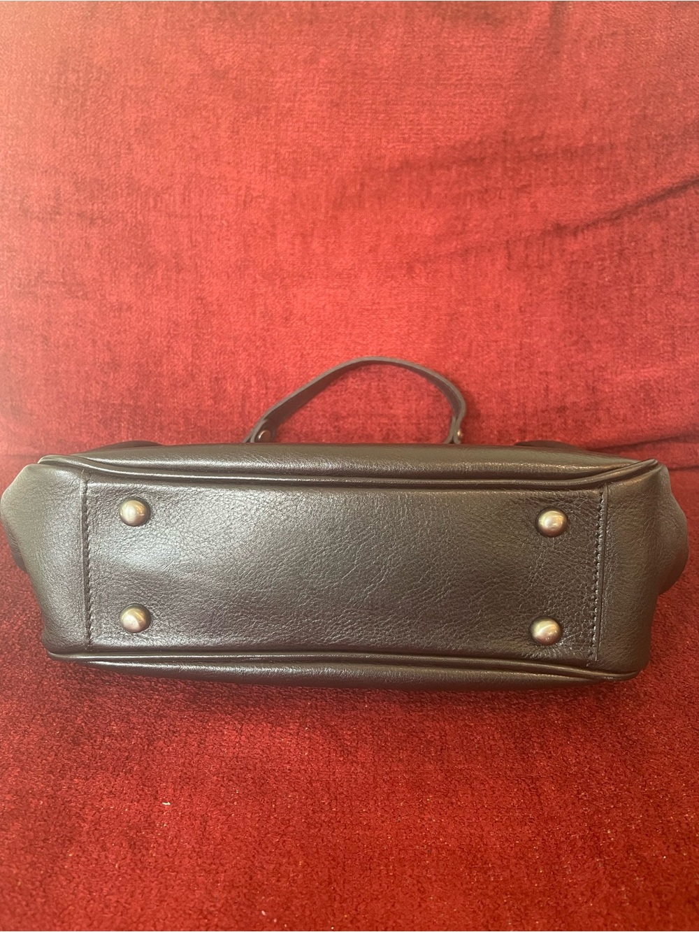 Patricia Nash Black Leather Satchel with Detachable Strap - Picture 5 of 6